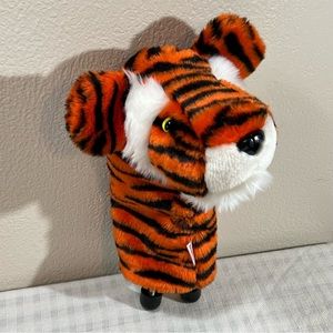 Tiger Golf Driver Headcover - Daphne Orange White Head Cover yellow eyes CLEAN